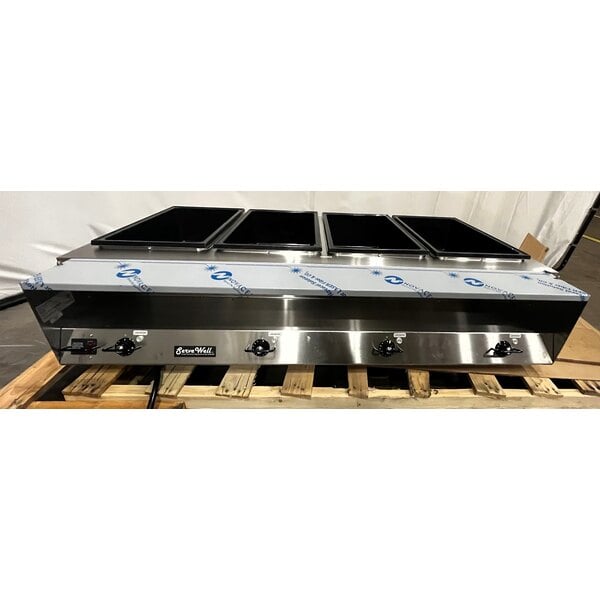 Scratch and Dent Vollrath 38104 ServeWell® Electric Four Pan Sealed Well Hot Food Table - 120V