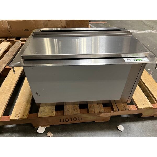 Scratch and Dent Regency 18" x 24" Stainless Steel Drop-In Ice Bin with Sliding Lid - 50 lb.