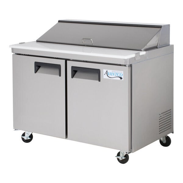 Scratch and Dent Avantco APT-48-HC 47" 2 Door Refrigerated Sandwich Prep Table