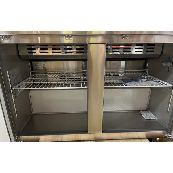 Scratch and Dent Avantco APT-48-HC 47" 2 Door Refrigerated Sandwich Prep Table