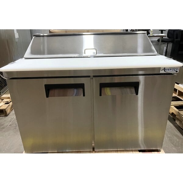 Scratch and Dent Avantco APT-48-HC 47" 2 Door Refrigerated Sandwich Prep Table