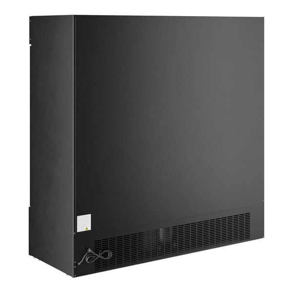 Scratch and Dent Avantco GDC-69-HC 78 1/4" Black Swing Glass Door Merchandiser Refrigerator with LED Lighting