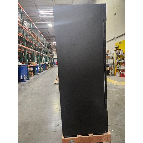 Scratch and Dent Avantco GDC-69-HC 78 1/4" Black Swing Glass Door Merchandiser Refrigerator with LED Lighting