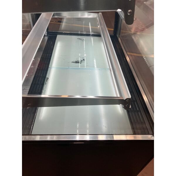 Scratch and Dent Avantco BCTD-36 36" Black 3-Shelf Curved Glass Dry Bakery Display Case with LED Lighting