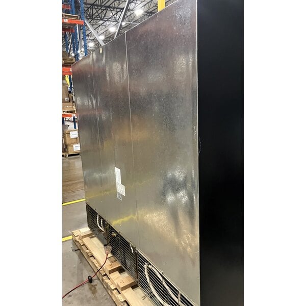 Scratch and Dent Beverage-Air MT72-1B 79" Marketeer Series Black Refrigerated Swing Glass Door Merchandiser with LED Lighting