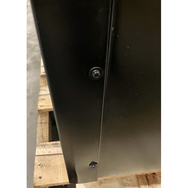 Scratch and Dent Beverage-Air MT72-1B 79" Marketeer Series Black Refrigerated Swing Glass Door Merchandiser with LED Lighting