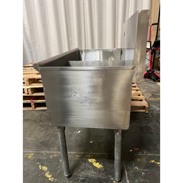Scratch and Dent Regency 36" Two Compartment Commercial Utility Sink with 18" x 18" x 14" Sink Bowls