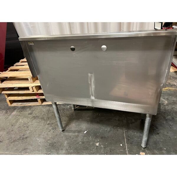 Scratch and Dent Regency 36" Two Compartment Commercial Utility Sink with 18" x 18" x 14" Sink Bowls