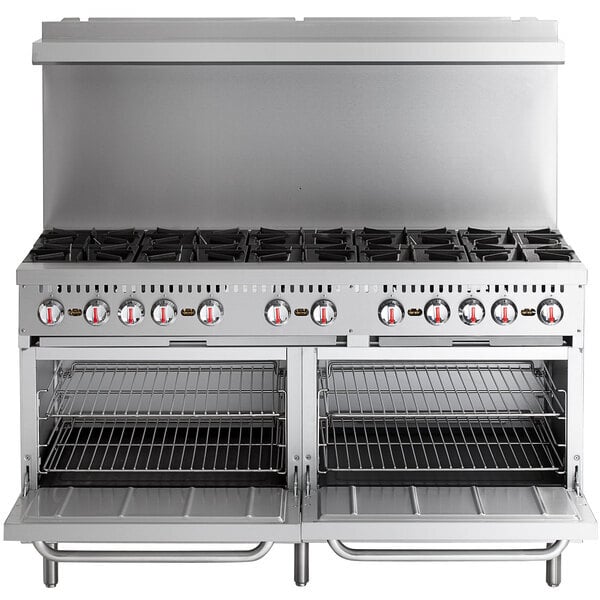 Scratch and Dent Cooking Performance Group S60-N Natural Gas 10 Burner 60" Range with 2 Standard Ovens - 360,000 BTU