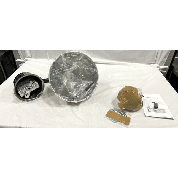 Scratch and Dent Hanson Heat Lamps 800-RET-CH Retractable Cord Ceiling Mount Heat Lamp with Chrome Finish