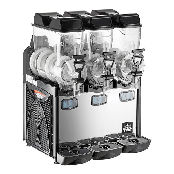 Scratch and Dent Carnival King Triple 2.6 Gallon Pourover Granita / Slushy / Frozen Beverage Machine - 120V
