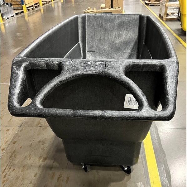 Scratch and Dent Rubbermaid® FG101300BLA Black 0.75 Cubic Yard Tilt Truck / Trash Cart (1000 lb.)