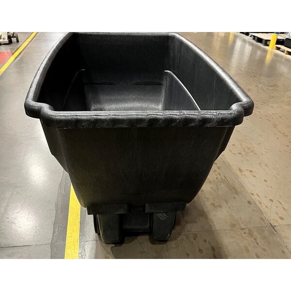 Scratch and Dent Rubbermaid® FG101300BLA Black 0.75 Cubic Yard Tilt Truck / Trash Cart (1000 lb.)