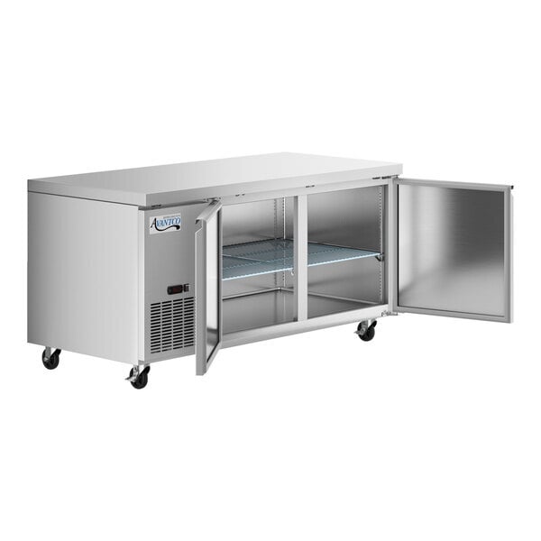 Scratch and Dent Avantco SS-UD-2R 67" Stainless Steel Extra Deep Undercounter Refrigerator