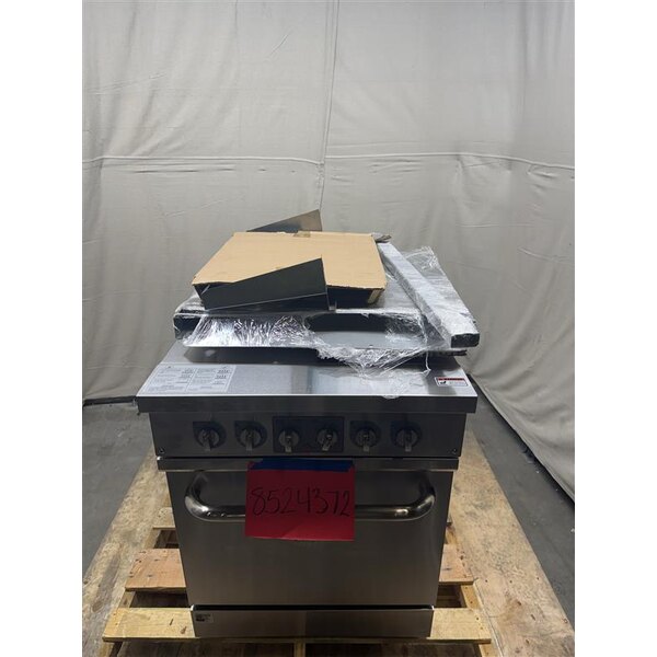 Scratch and Dent Cooking Performance Group ER24-240-1 24" 4-Burner Electric Range with Space Saver Oven - 240V, 1 Phase