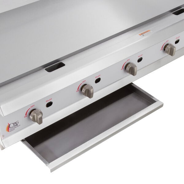 Scratch and Dent Cooking Performance Group GM-CPG-60-NL 60" Gas Countertop Griddle with Manual Controls - 150,000 BTU