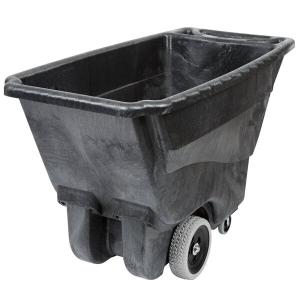Scratch and Dent Rubbermaid® FG9T1300BLA Black 0.5 Cubic Yard Tilt Truck / Trash Cart (450 lb.)