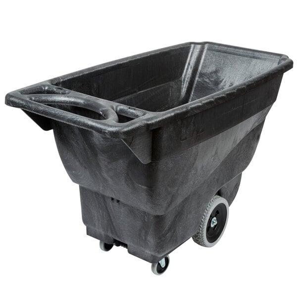 Scratch and Dent Rubbermaid® FG9T1300BLA Black 0.5 Cubic Yard Tilt Truck / Trash Cart (450 lb.)