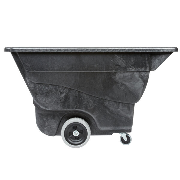 Scratch and Dent Rubbermaid® FG9T1300BLA Black 0.5 Cubic Yard Tilt Truck / Trash Cart (450 lb.)