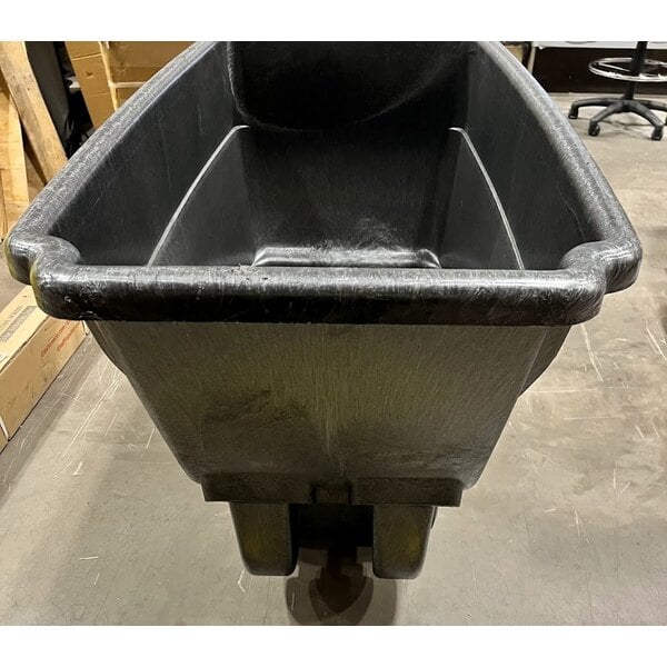 Scratch and Dent Rubbermaid® FG9T1300BLA Black 0.5 Cubic Yard Tilt Truck / Trash Cart (450 lb.)