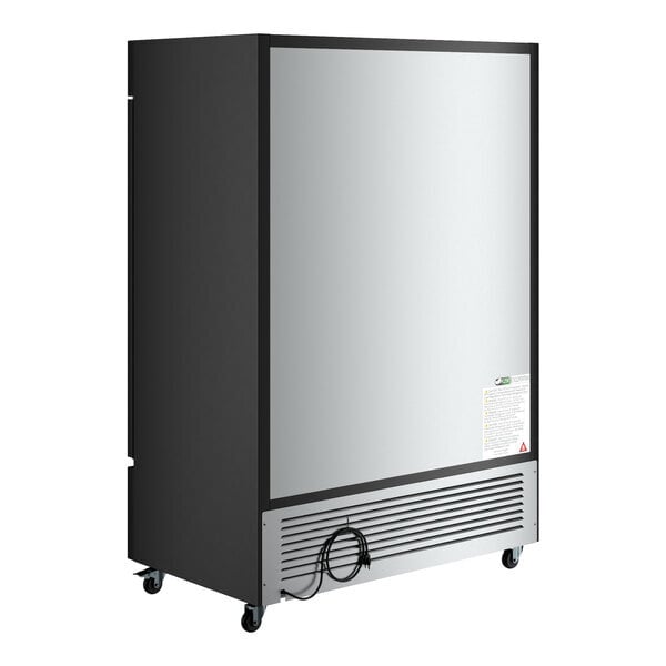 Scratch and Dent MainStreet Equipment GMC-49 52 3/4" Black Swing Glass Door Merchandiser Refrigerator - 120V