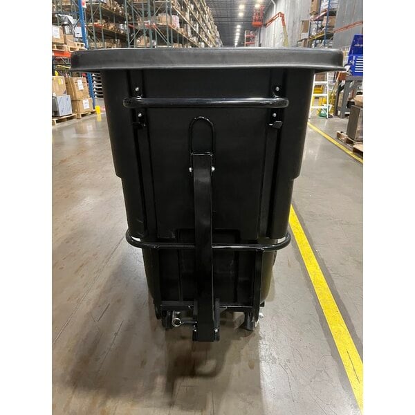 Scratch and Dent Lavex 1 Cubic Yard Black Towable Heavy-Duty Tilt Truck / Trash Cart (2,100 lb. Capacity)