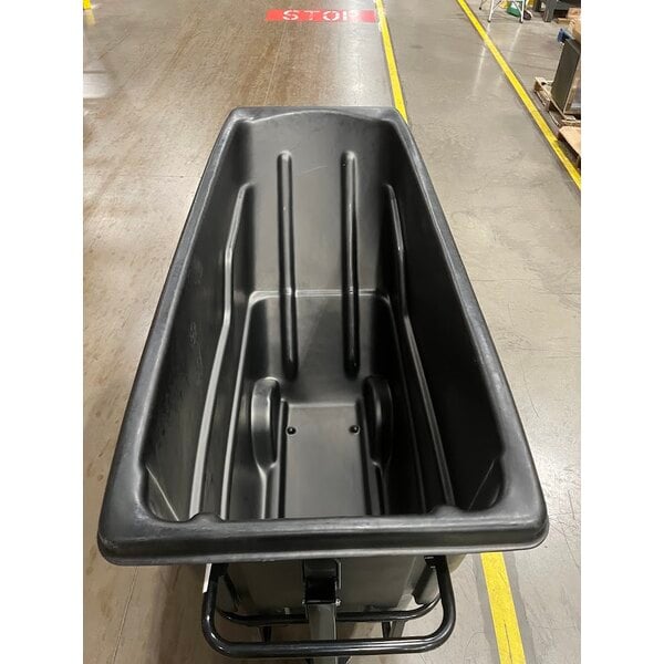 Scratch and Dent Lavex 1 Cubic Yard Black Towable Heavy-Duty Tilt Truck / Trash Cart (2,100 lb. Capacity)