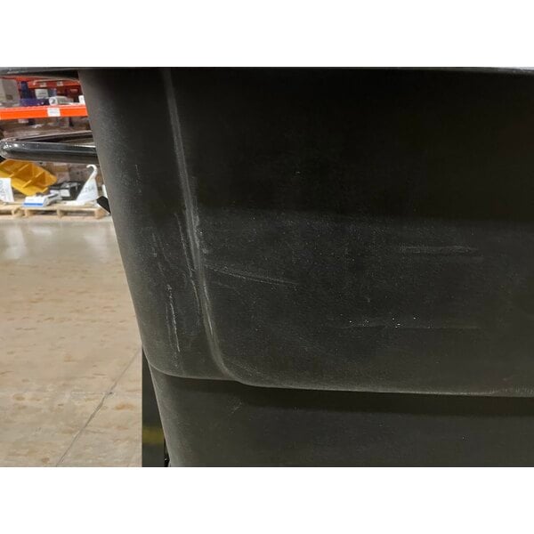 Scratch and Dent Lavex 1 Cubic Yard Black Towable Heavy-Duty Tilt Truck / Trash Cart (2,100 lb. Capacity)