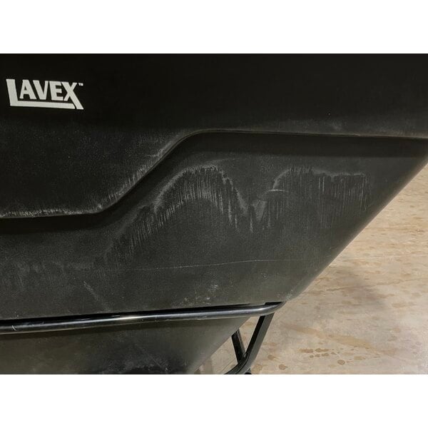 Scratch and Dent Lavex 1 Cubic Yard Black Towable Heavy-Duty Tilt Truck / Trash Cart (2,100 lb. Capacity)