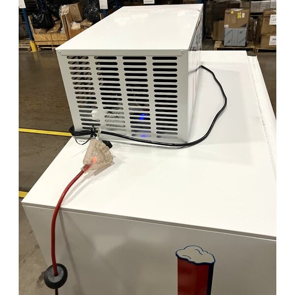 Scratch and Dent Leer 40ASL-R290 51" Outdoor Auto Defrost Ice Merchandiser with Slanted Front and Galvanized Steel Door