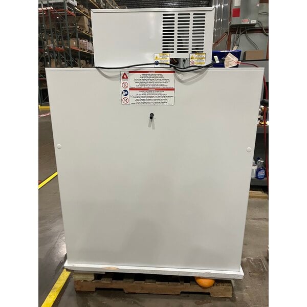 Scratch and Dent Leer 40ASL-R290 51" Outdoor Auto Defrost Ice Merchandiser with Slanted Front and Galvanized Steel Door
