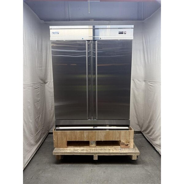 Scratch and Dent Avantco SS-2F-HC 54" Stainless Steel Two Section Solid Door Reach-In Freezer