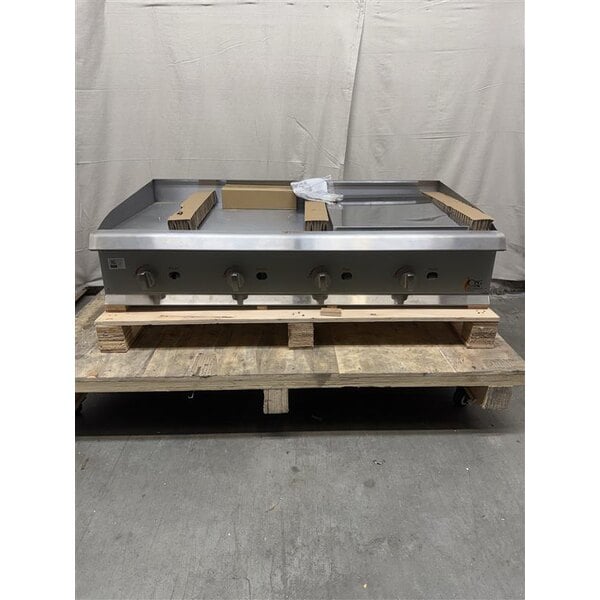 Scratch and Dent Cooking Performance Group GM-CPG-48-NL 48" Gas Countertop Griddle with Manual Controls - 120,000 BTU