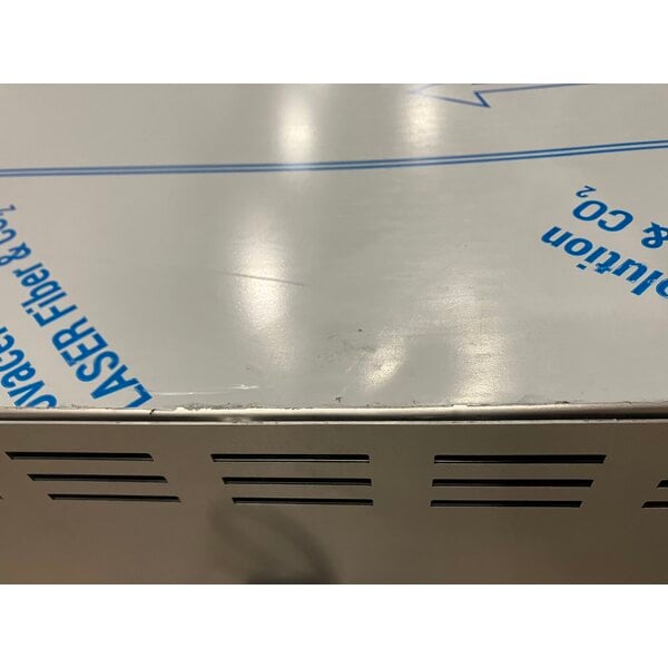 Scratch and Dent Moffat E27M2-T Turbofan Single Deck Full Size 2 Pan Electric Convection Oven with Mechanical Controls - 220-240V, 1 Phase, 3 kW