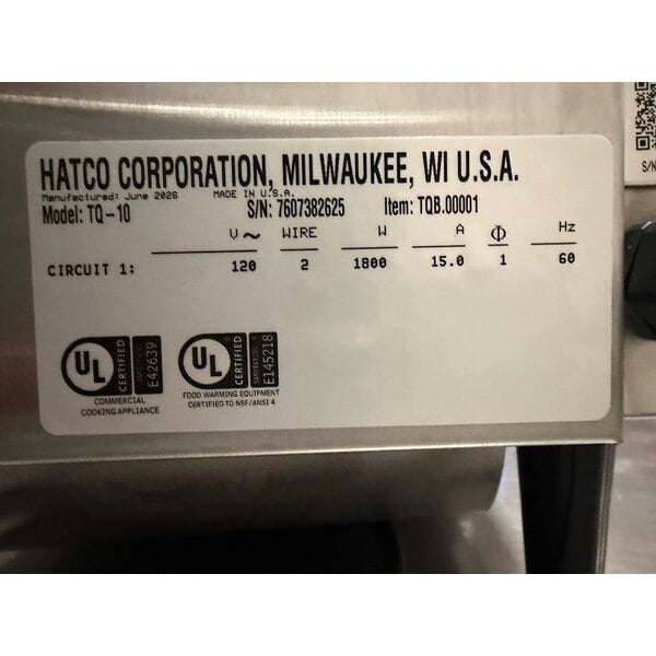 Scratch and Dent Hatco TQ-10 Toast Qwik Conveyor Toaster - 2" Opening, 120V