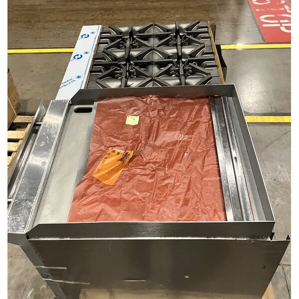 Scratch and Dent Garland G60-6R24CR Natural Gas 6 Burner 60" Range with 24" Raised Griddle / Broiler, 1 Standard Oven, and 1 Convection Oven - 307,000 BTU