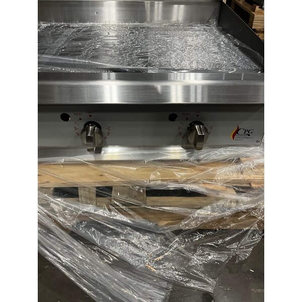 Scratch and Dent Cooking Performance Group GT-CPG-60-NL 60" Gas Countertop Griddle with Thermostatic Controls - 150,000 BTU