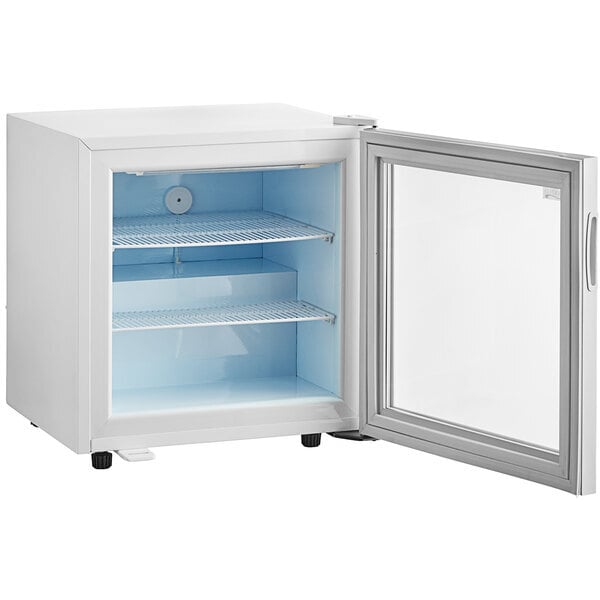 Scratch and Dent Avantco CFM2 White Customizable Countertop Display Freezer with Swing Door