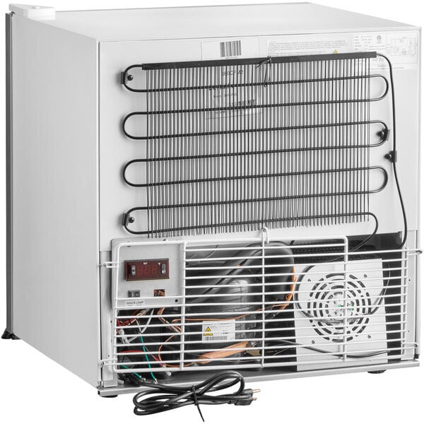 Scratch and Dent Avantco CFM2 White Customizable Countertop Display Freezer with Swing Door