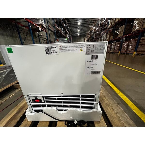 Scratch and Dent Avantco CFM2 White Customizable Countertop Display Freezer with Swing Door
