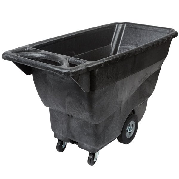 Scratch and Dent Rubbermaid® FG9T1400BLA Black 0.5 Cubic Yard Heavy Duty Tilt Truck / Trash Cart (850 lb.)