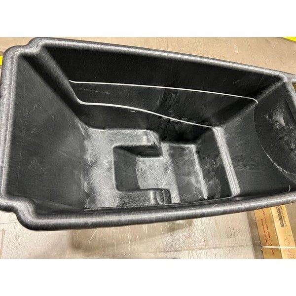 Scratch and Dent Rubbermaid® FG9T1400BLA Black 0.5 Cubic Yard Heavy Duty Tilt Truck / Trash Cart (850 lb.)