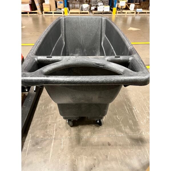 Scratch and Dent Rubbermaid® FG9T1400BLA Black 0.5 Cubic Yard Heavy Duty Tilt Truck / Trash Cart (850 lb.)