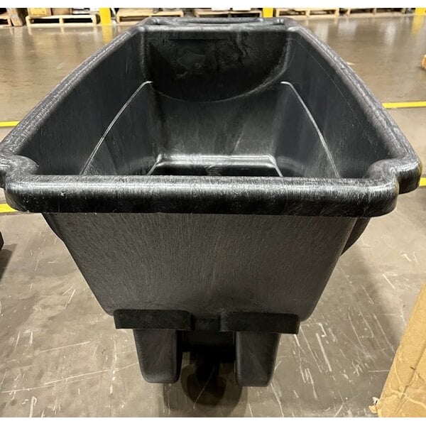 Scratch and Dent Rubbermaid® FG9T1400BLA Black 0.5 Cubic Yard Heavy Duty Tilt Truck / Trash Cart (850 lb.)