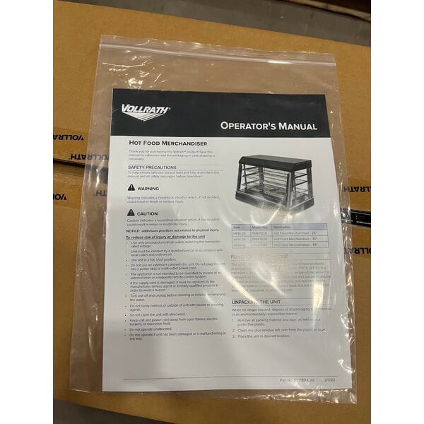 Scratch and Dent Vollrath HFM-36 36" Hot Food Merchandiser - 1440W