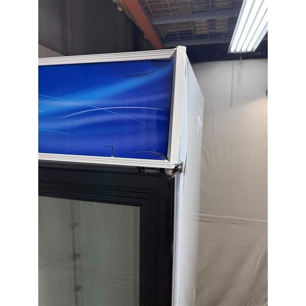 Scratch and Dent Avantco GDC-23-HC 28 3/8" White Swing Glass Door Merchandiser Refrigerator with LED Lighting
