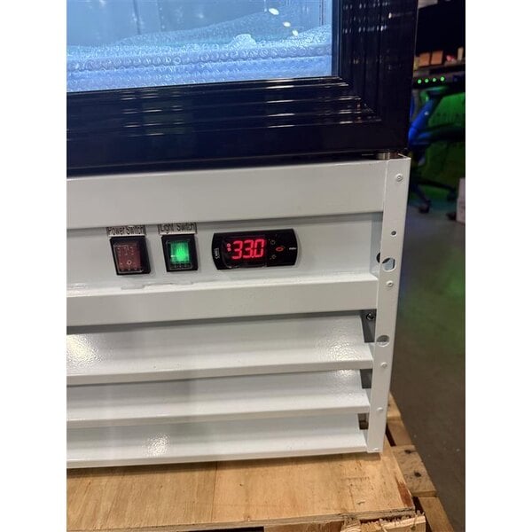 Scratch and Dent Avantco GDC-23-HC 28 3/8" White Swing Glass Door Merchandiser Refrigerator with LED Lighting