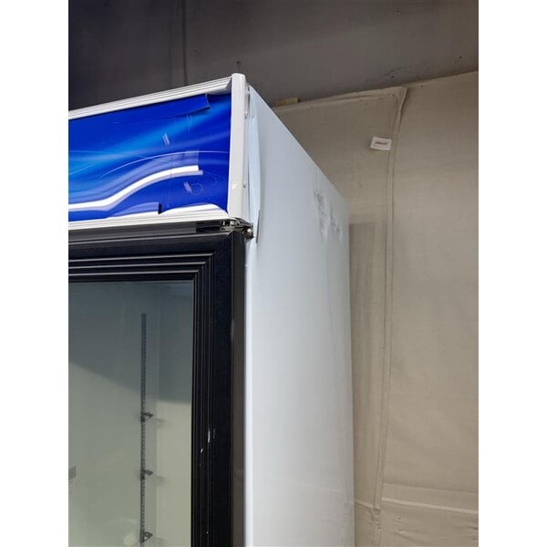 Scratch and Dent Avantco GDC-23-HC 28 3/8" White Swing Glass Door Merchandiser Refrigerator with LED Lighting
