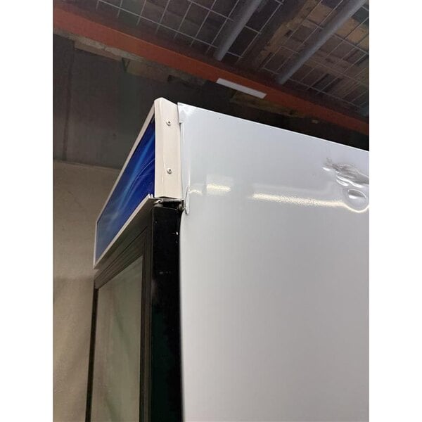 Scratch and Dent Avantco GDC-23-HC 28 3/8" White Swing Glass Door Merchandiser Refrigerator with LED Lighting