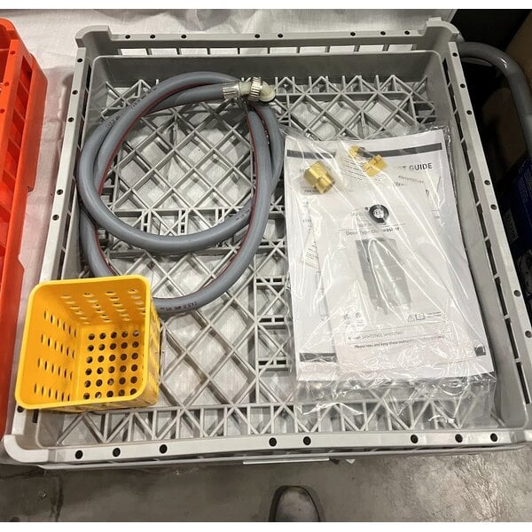 Scratch and Dent MainStreet Equipment HTDT Single Rack High-Temperature Door-Type Dish Machine with Booster Heater - 208-240V, 1 Phase
